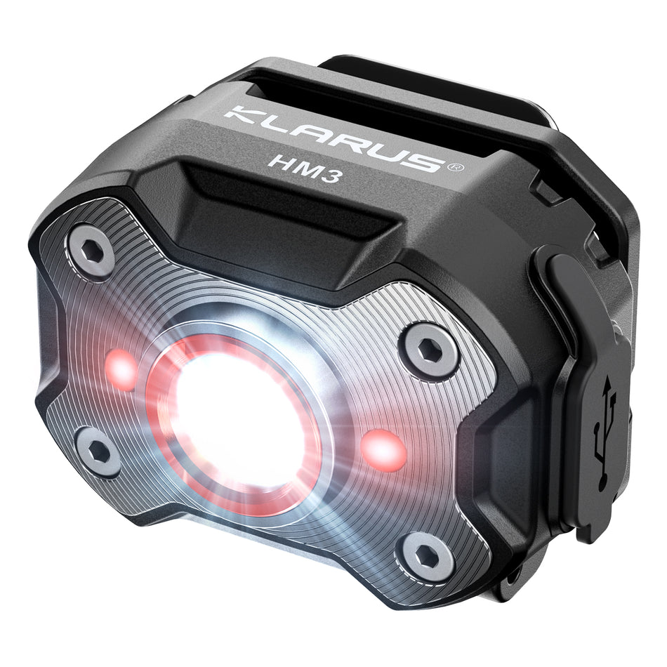 KLARUS HM3 Super Lightweight Multifunctional Headlamp with Micro-USB Charging Port