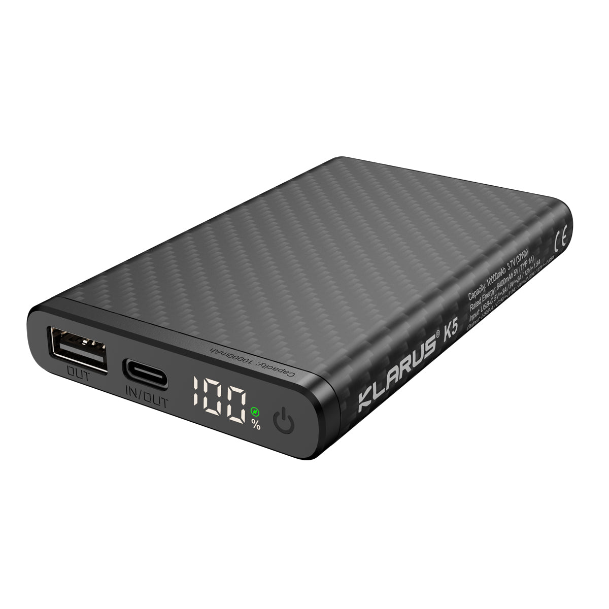 The front of K5 power bank