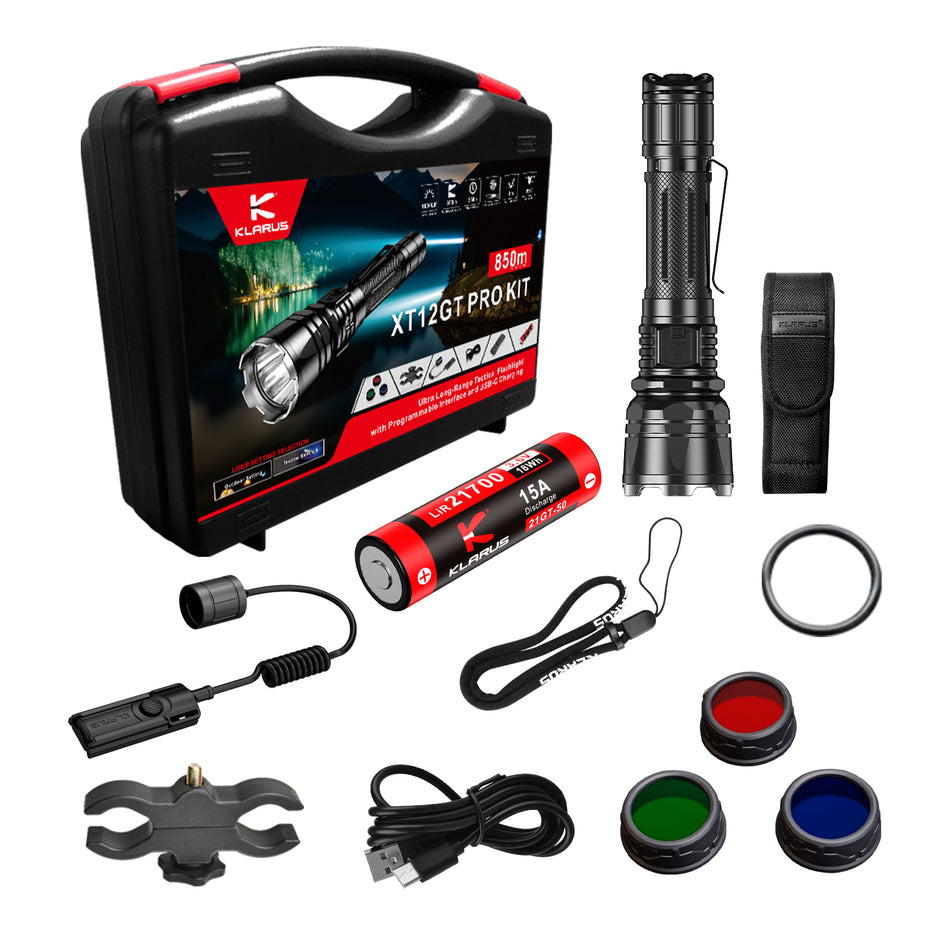 KLARUS XT12GT Pro Taktische Taschenlampe Jagd-KIT
