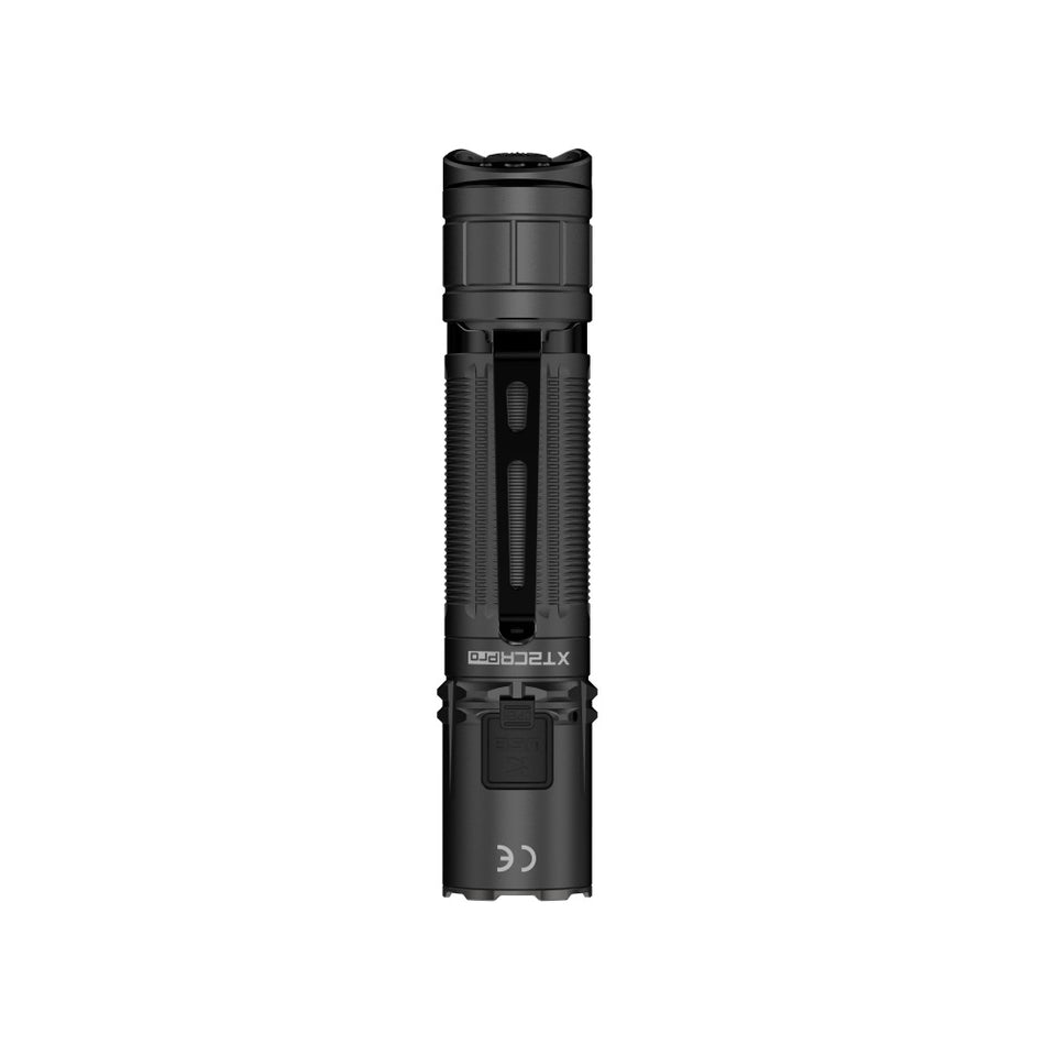 XT2CR PRO tactical flashlight upright