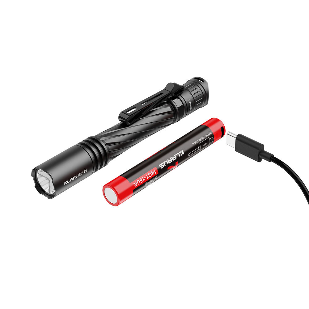 P2 Penlight Flashlight with Type-C charging cable