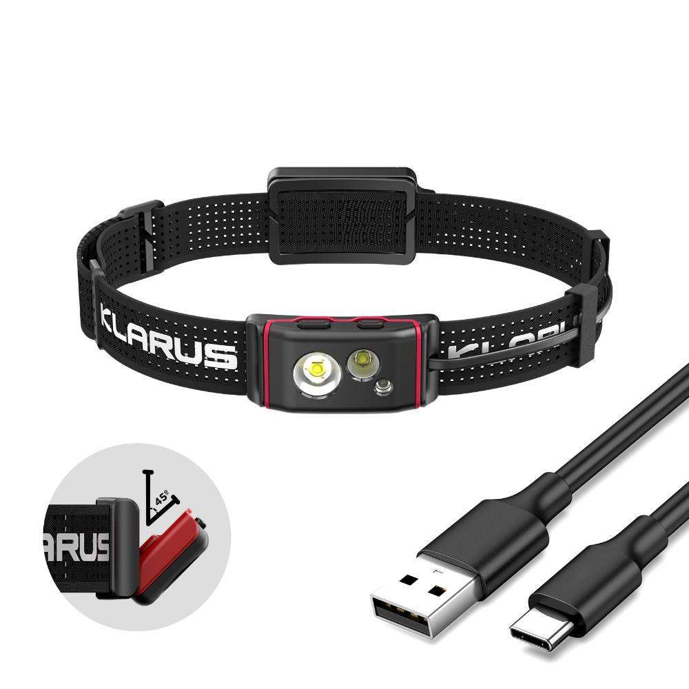 KLARUS HM5 Lightweight Triple-light High Output 800 Lumens Headlamp For Night Running