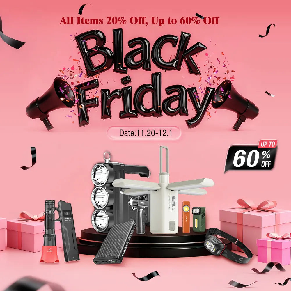 KLARUS Official Flashlight & Lithium battery Friday Sales