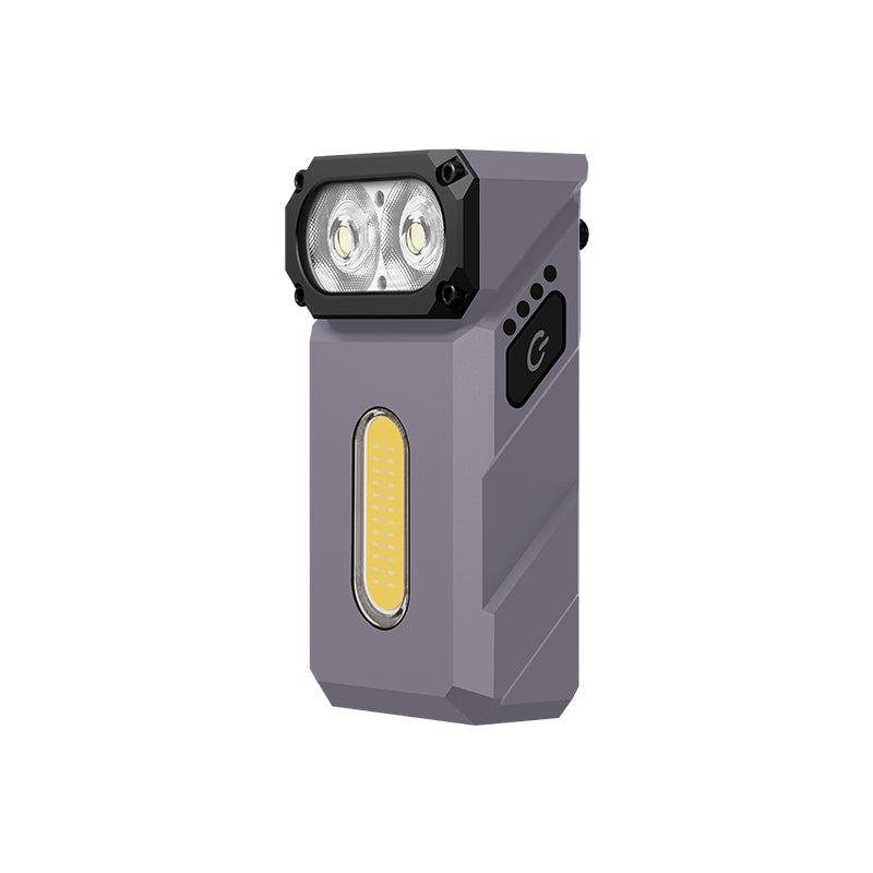 KLARUS E8 Dreifach-Licht Ganzmetall-EDC-Taschenlampe mit Schwenkkopf 