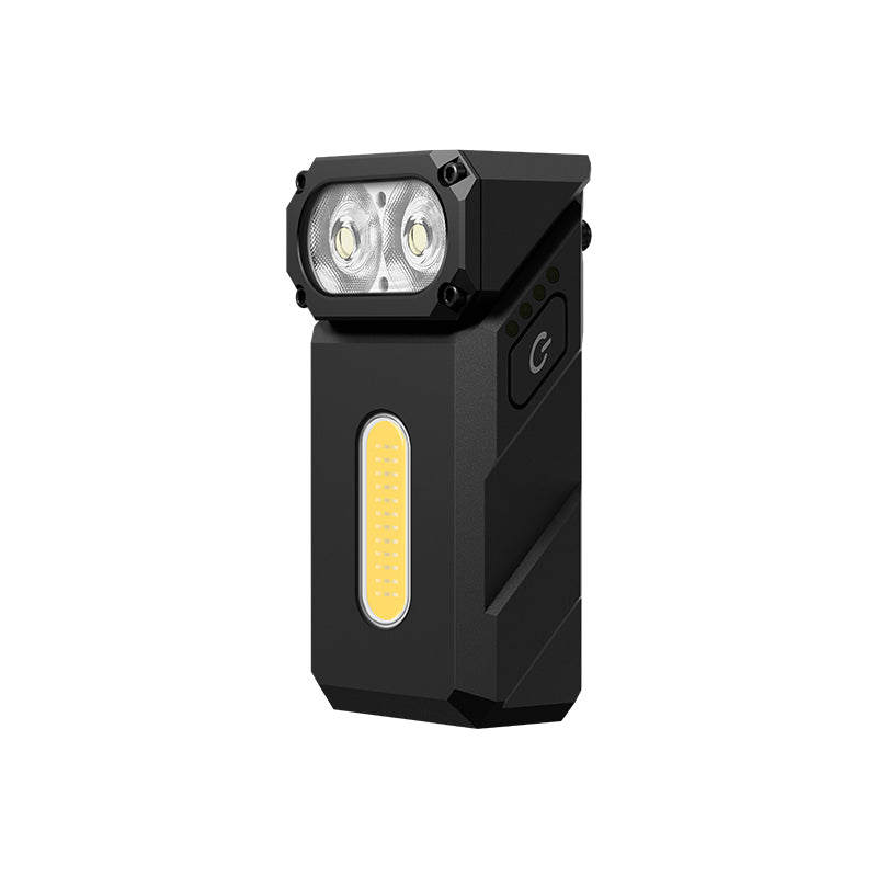 KLARUS E8 Dreifach-Licht Ganzmetall-EDC-Taschenlampe mit Schwenkkopf 