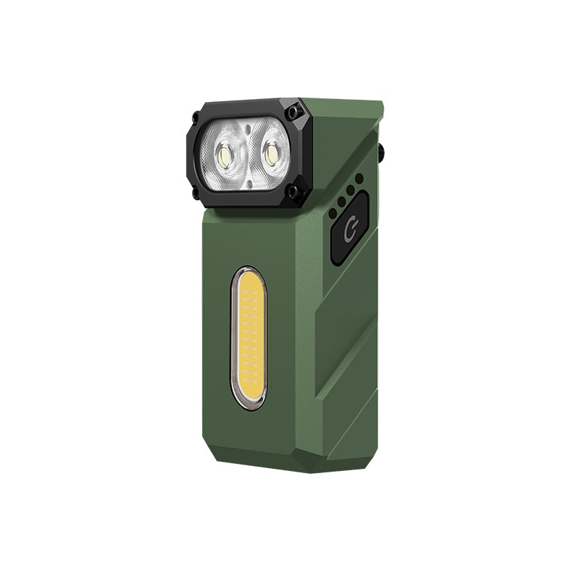 Magnetic tail cap tactical flashlight with adjustable head