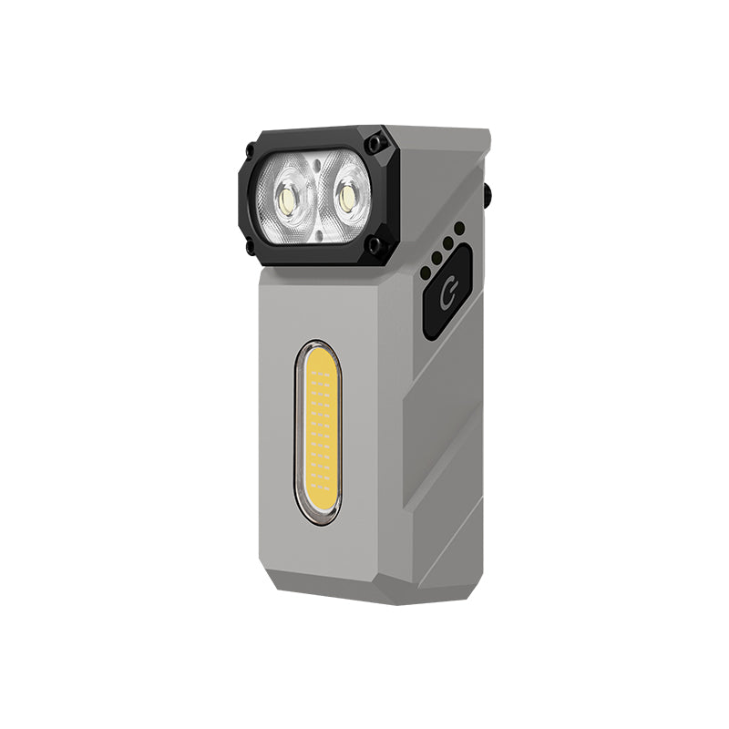 KLARUS E8 Dreifach-Licht Ganzmetall-EDC-Taschenlampe mit Schwenkkopf 