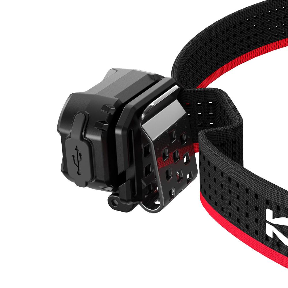 Klarus HM3 Headlamp showing floodlight and spotlight features