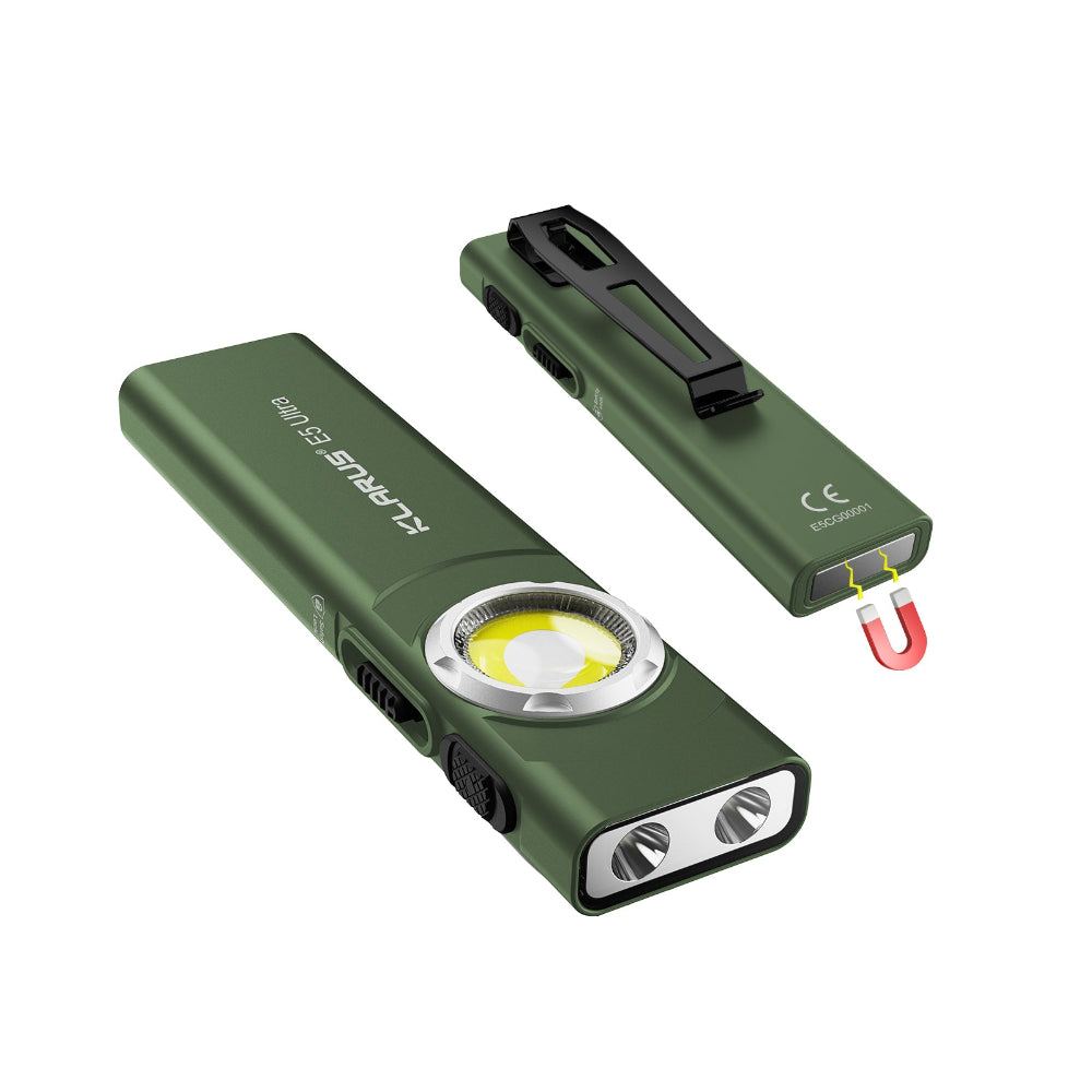 Triple light source flashlight in ultra-thin EDC design - Klarus E5 Ultra