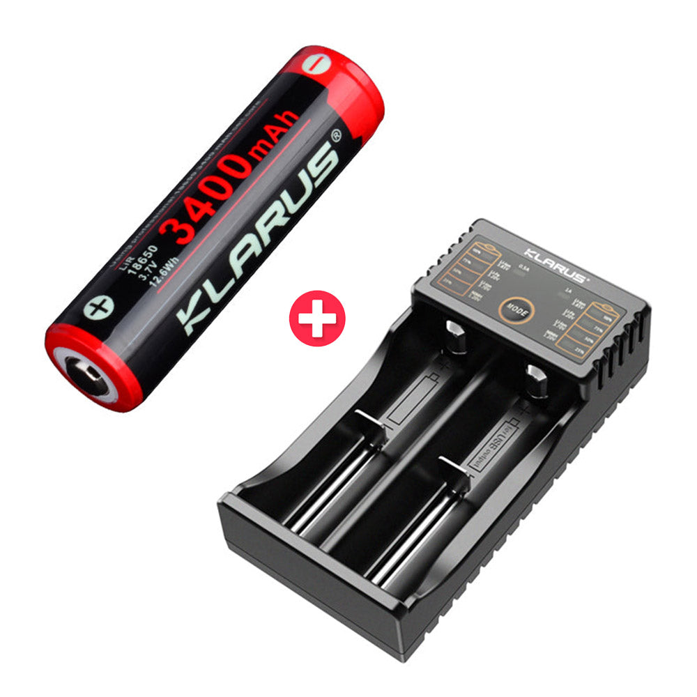 KLARUS 18GT-34GT High Performance Rechargeable 3400mAh Lithium Battery