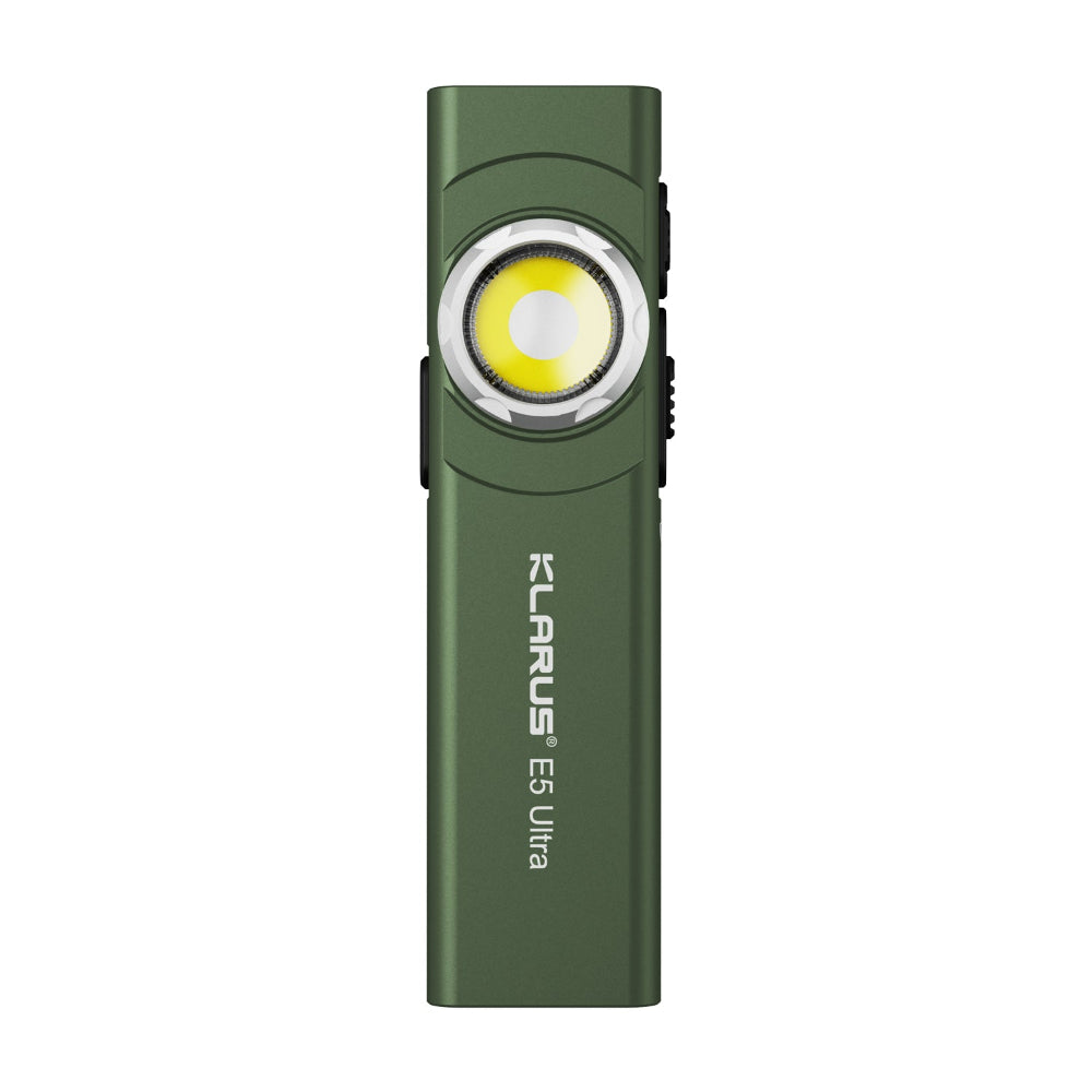 Slim metal flashlight with three independent light sources for versatile use