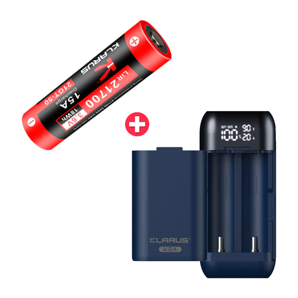 KLARUS 21GT-50 High Performance 21700 Rechargeable 5000mAh Battery Lithium Battery