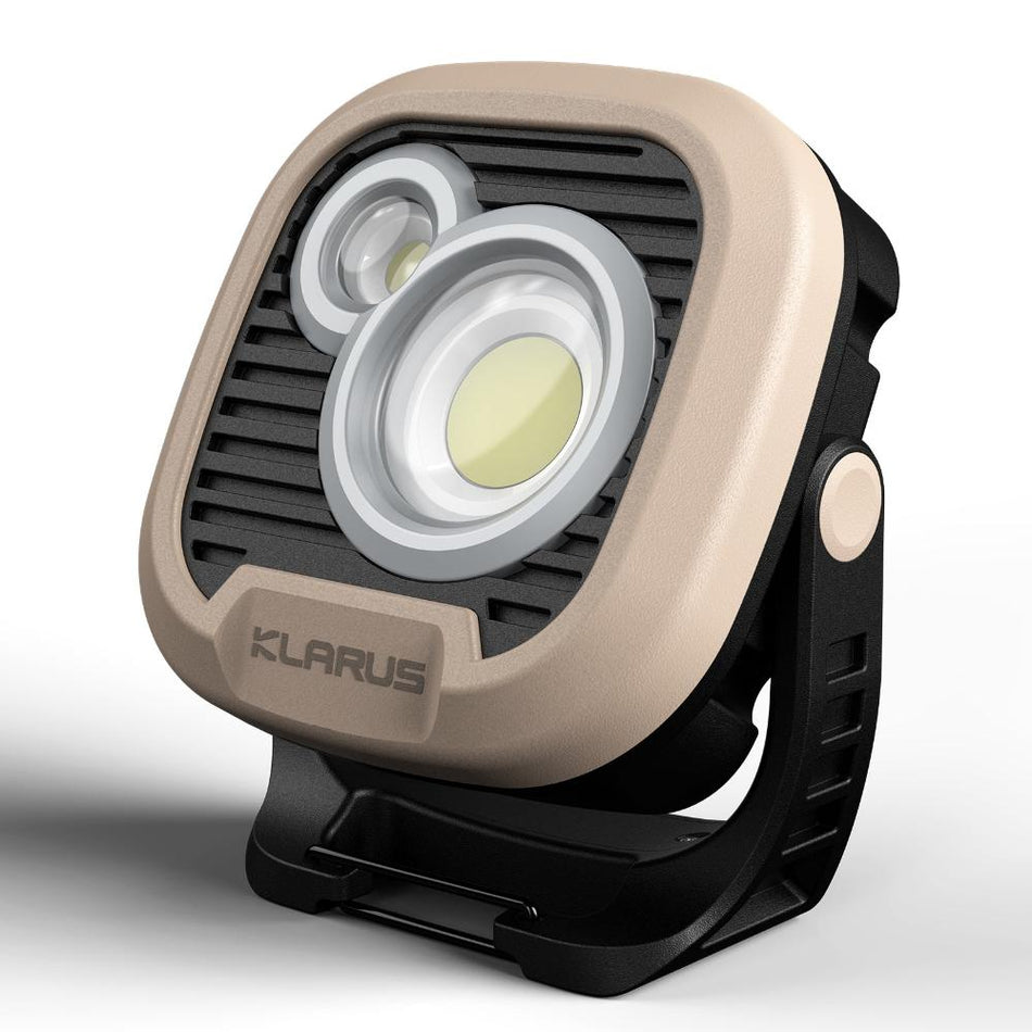 Klarus WL3 Rechargeable Work Light in a rugged outdoor environment