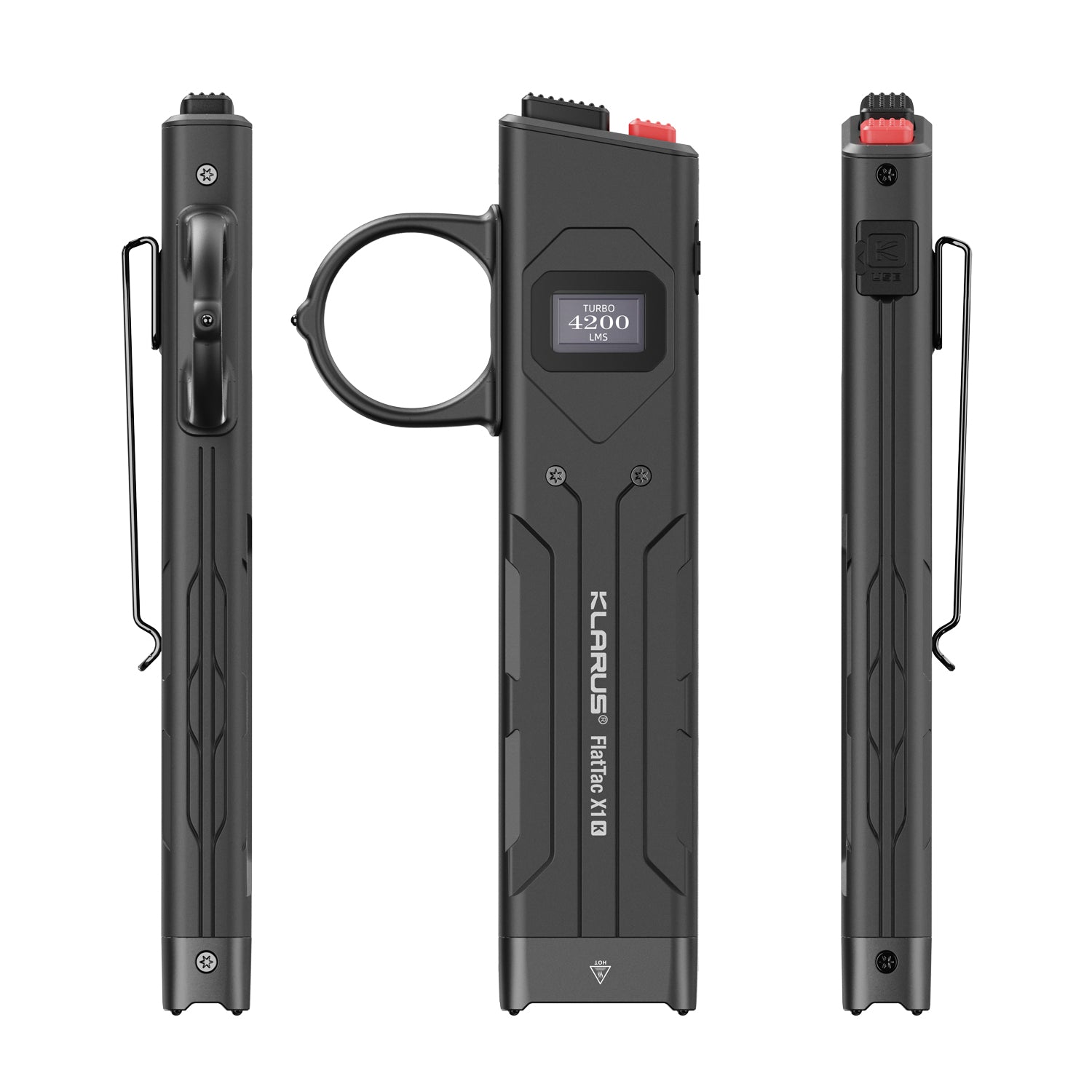 KLARUS X1 Ultra Slim Professional Flashlight 4200 Lumens Rechargeable EDC Flashlight