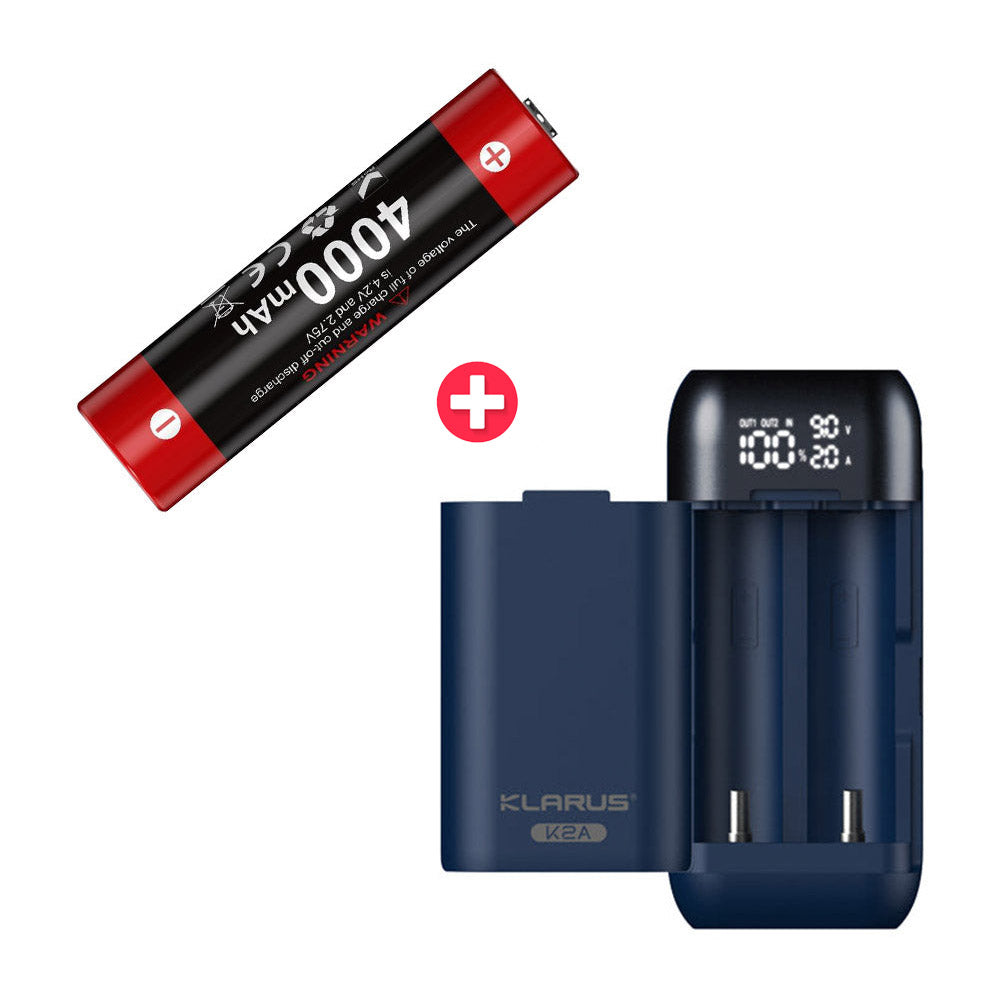 KLARUS 18GT-40 High Performance Rechargeable 4000mAh Lithium Battery
