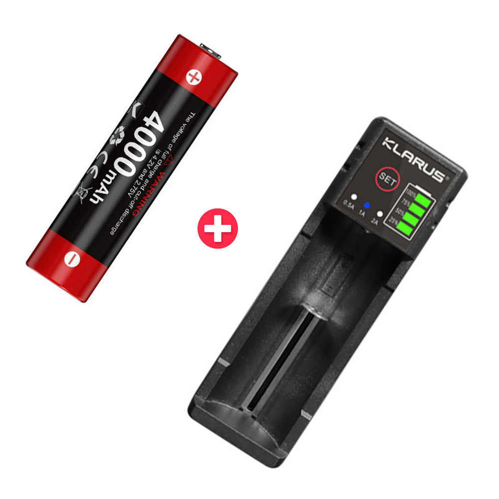 KLARUS 18GT-40 High Performance Rechargeable 4000mAh Lithium Battery