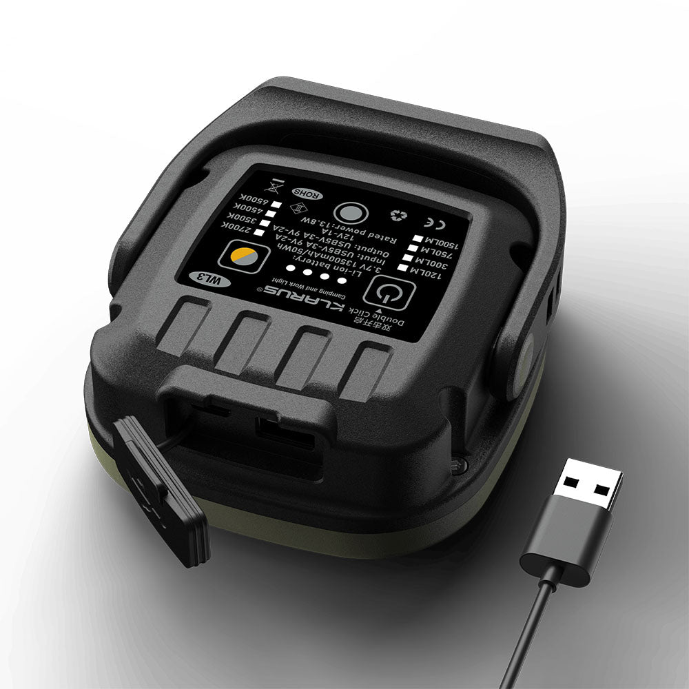 KLARUS WL3 Tragbare Campinglampe 13500mAh wiederaufladbares Arbeitslicht