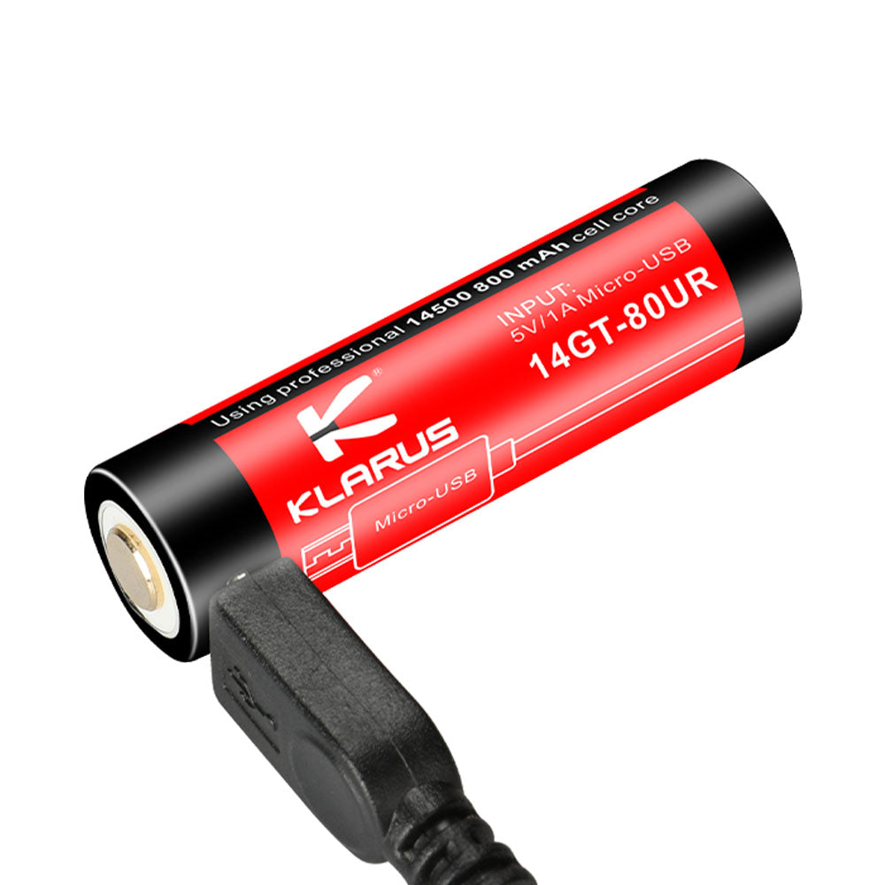 KLARUS 14GT-80UR High Performance Rechargeable 800mAh Battery Lithium Battery