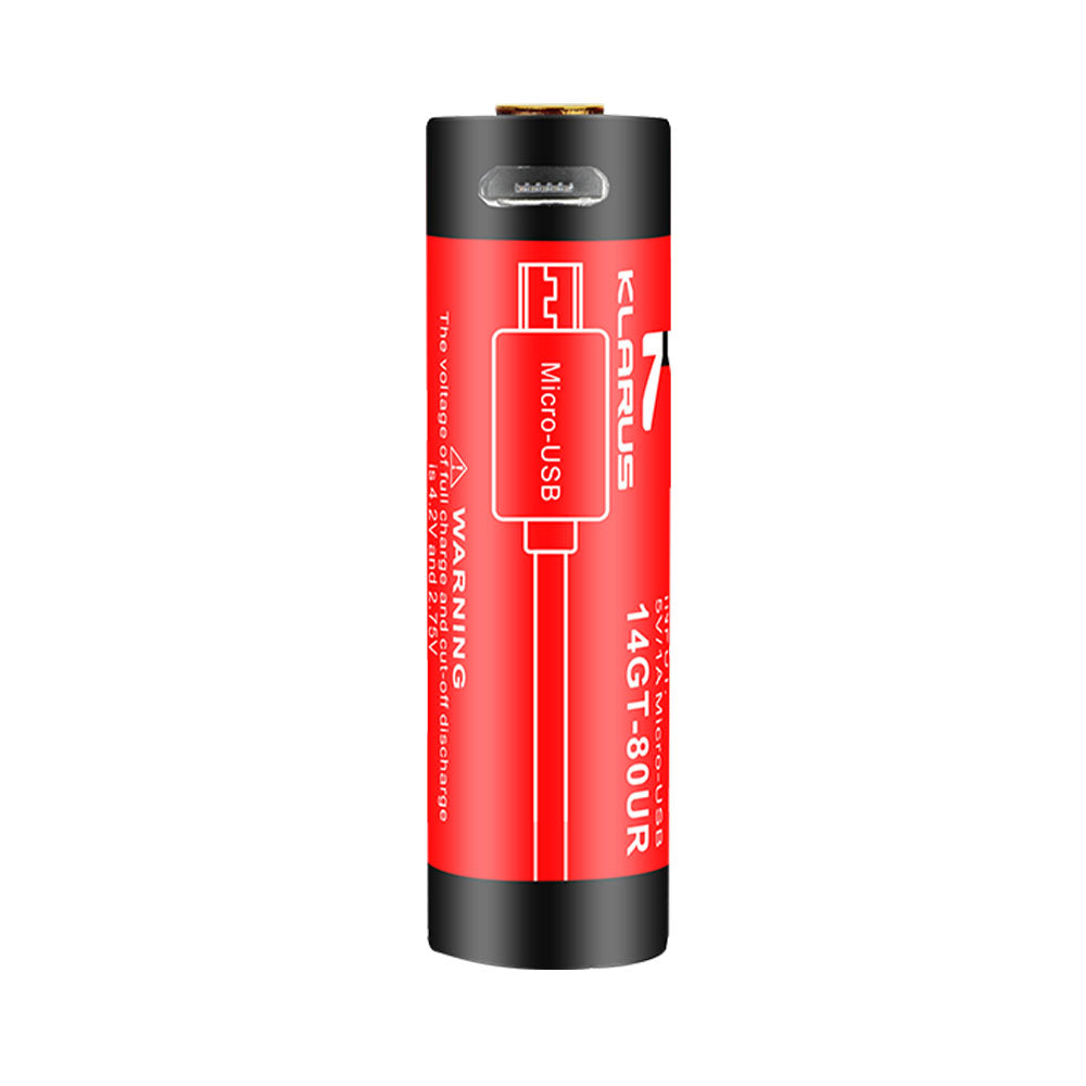 KLARUS 14GT-80UR High Performance Rechargeable 800mAh Battery Lithium Battery