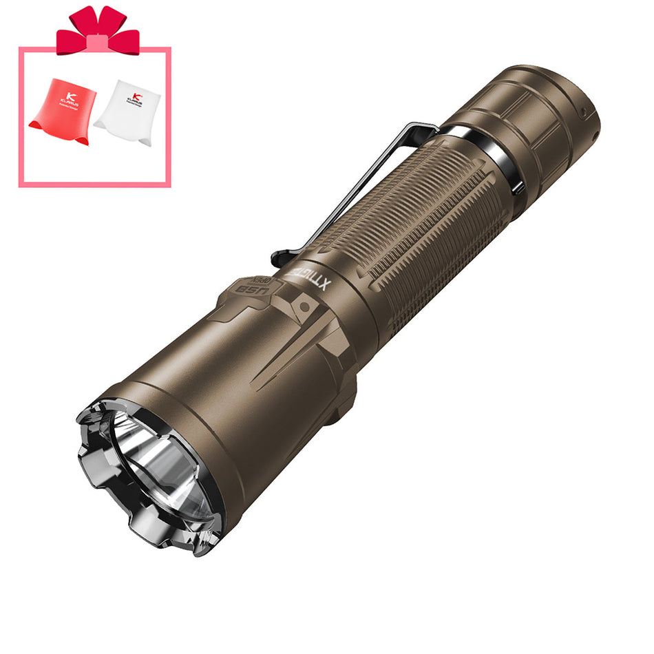 KLARUS XT11GT Rapid Reaction Extreme Output Dual-switch 3000Lumens 3100mAh Rechargeable Tactical Flashlight