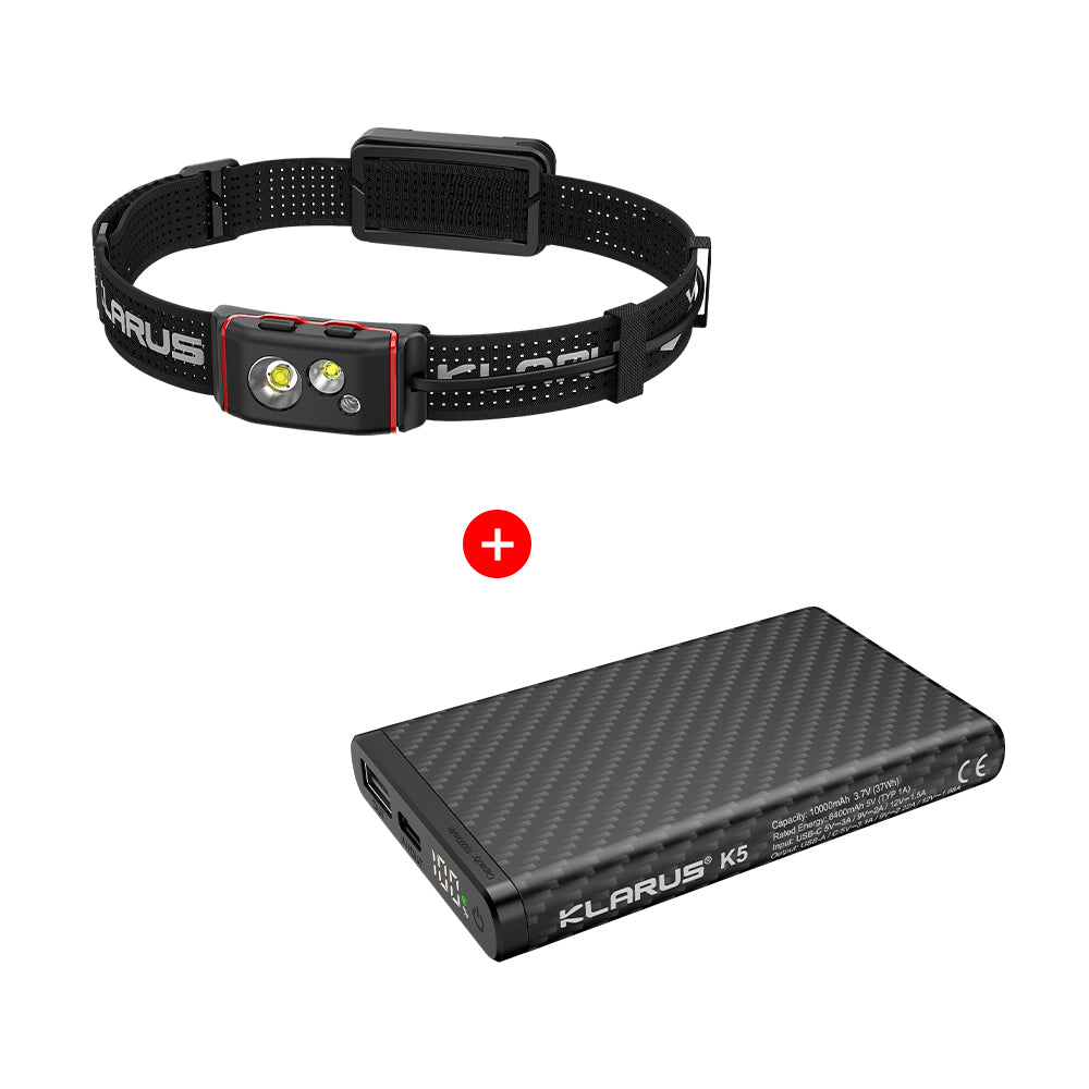 Compact Running Headlamp and  10000mAh power bank bundle 33% Off