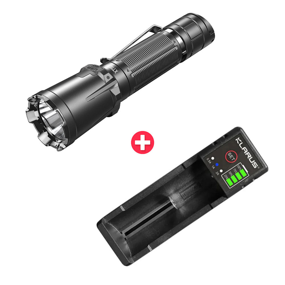 KLARUS XT11GT Rapid Reaction Extreme Output Dual-switch 3000Lumens 3100mAh Tactical Flashlight