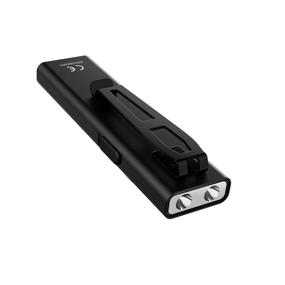 Pocket-sized flashlight with triple light sources and slim aluminum body