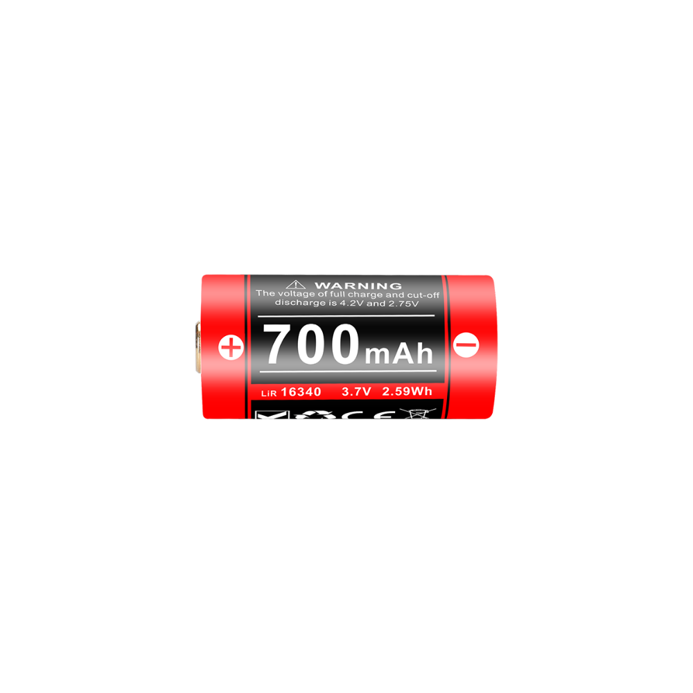 Compact 16340 Rechargeable Battery