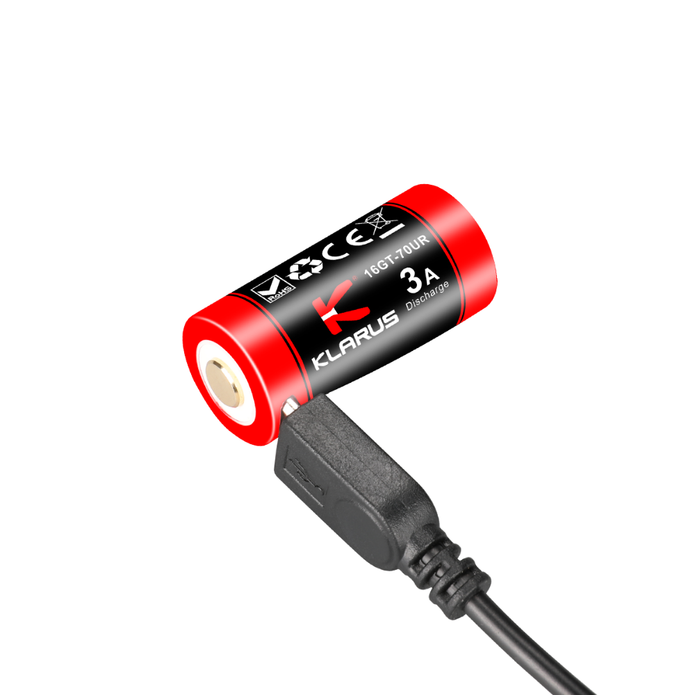16340 Battery with Micro-USB Charging